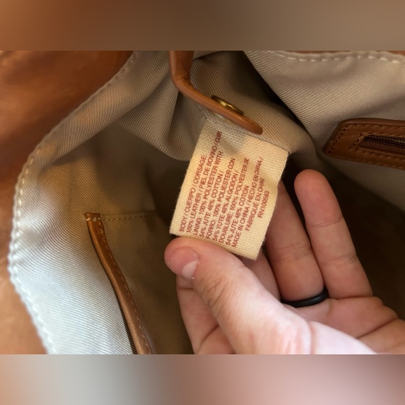 Lucky Brand brown leather tote with matching coin purse *PROJECT BAG* - Picture 10 of 13